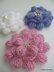 Mohair Brooch 3D Flower Cluster Stitch