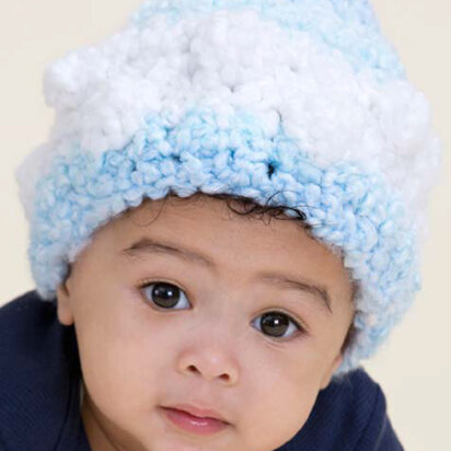 Snowstorm Baby Hat in Red Heart Snuggle Bunny - LW3528 - Downloadable PDF