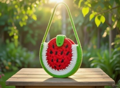 Watermelon Crochet Bag Pattern PDF + Video Tutorial