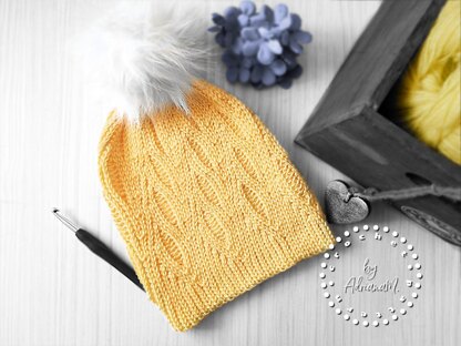 Anna knit-look beanie