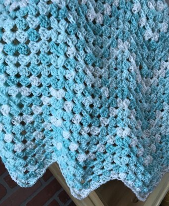 Ripple Granny Square Baby Blanket Crochet pattern by Bonnie Barker ...