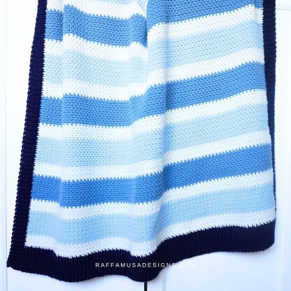 Navy Stripes Baby Blanket