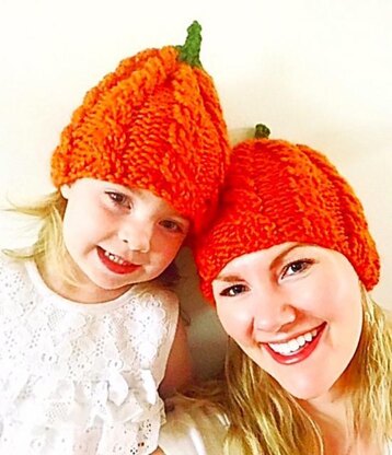 Chunky Cable Pumpkin Hat