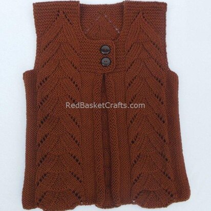 Walnut Leaf Vest - Elegant Top