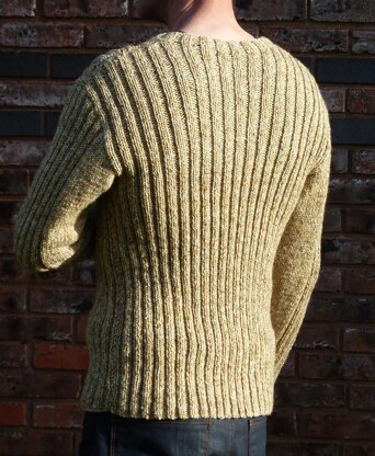 Colum - Man's Ribbed Jumper Knitting pattern by Jane Howorth | LoveCrafts