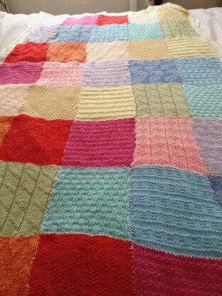 Patchwork Blanket, Knitting Pattern