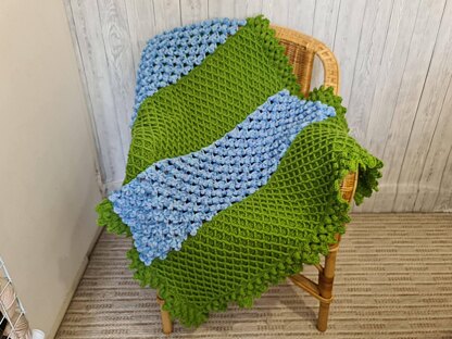 Trellis Flowers Baby Blanket Afghan