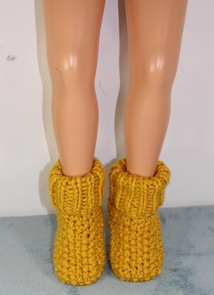Childrens Super Chunky Moss Stitch Slipper Boots