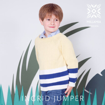 "Ingrid Jumper" - Jumper Knitting Pattern in MillaMia Naturally Soft Cotton