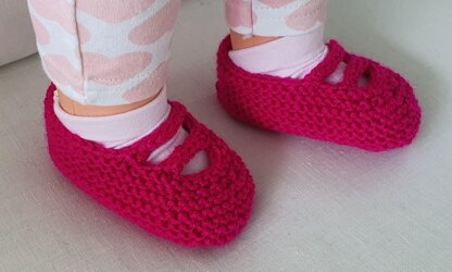 Andrea - Baby shoes or slippers with i-cord bars