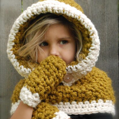 Fern Hood/Mitten Set