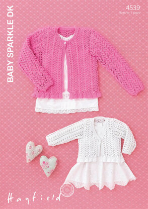 Cardigans in Hayfield Baby Sparkle DK - 4539 - Downloadable PDF