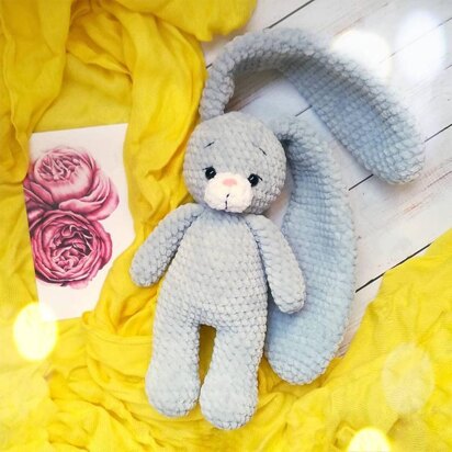 Crochet bunny pattern, amigurumi plush hare tutorial in English