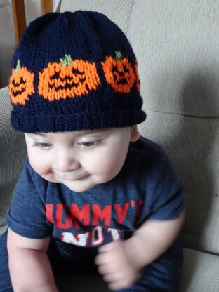 Spooky Pumpkin Baby Hat