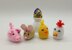 PDF KNITTING PATTERN Farm Yard Creme Egg Covers EASY Set Of 4 Pig Chick Bunny EASTER Oreo Egg