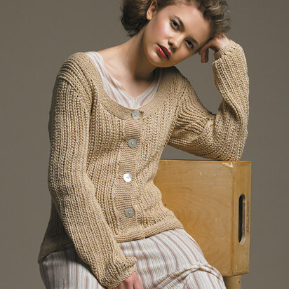 Cressida Cardigan in Rowan Cotton Glace