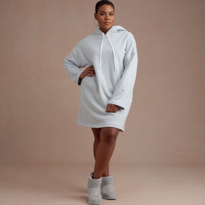 Simplicity S8947 Misses Knit Sweatshirt Mini Dresses - Paper Pattern, Size XXS-XS-S-M-L-XL-XXL