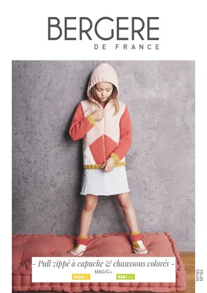 Girl Jacket and Slippers in Bergere de France Magic+ - M1163 - M1164 - Downloadable PDF