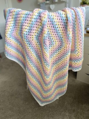 Candy Granny Square Blanket