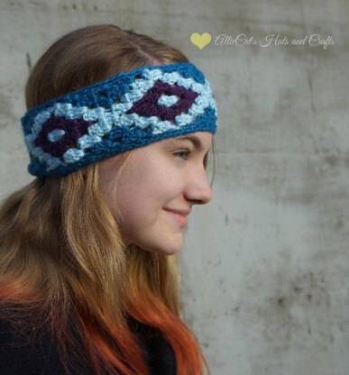 "Boho Chic" Mosaic Headwarmers (2-in-1)