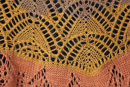 Butterfly in the Sunset Shawl