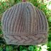 Cable Brim Slouch Hat