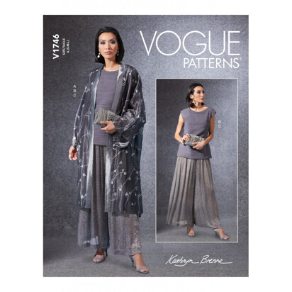 Vogue Misses' Jacket, Top and Pants V1746 - Paper Pattern, Size S-M-L