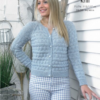 Cardigan and Sweater in King Cole Authentic DK - 4129 - Downloadable PDF