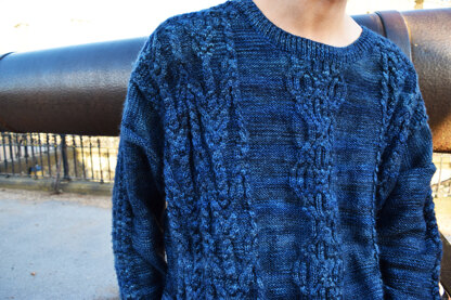 Aft - Jumper Knitting Pattern For Men in The Yarn Collective Bloomsbury DK by Ella Burch