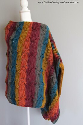 Zig Zag Autumn Poncho