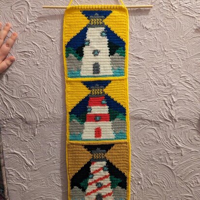 Lighthouse crochet tapestry charts