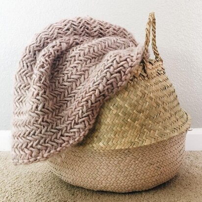 Herringbone Blanket - knitting pattern