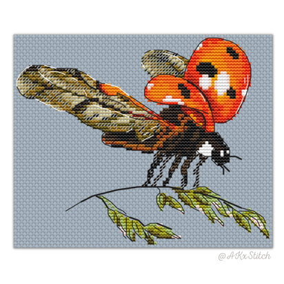 Ladybird Cross Stitch PDF Pattern