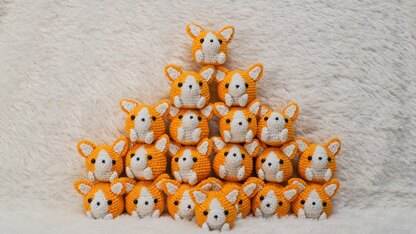 Cute Mini Corgi amigurumi crochet doll pattern