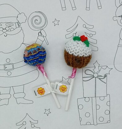 PDF Christmas Lollipop Hat Topper Knitting Pattern Chupa-Chup Sweeties Stocking Filler