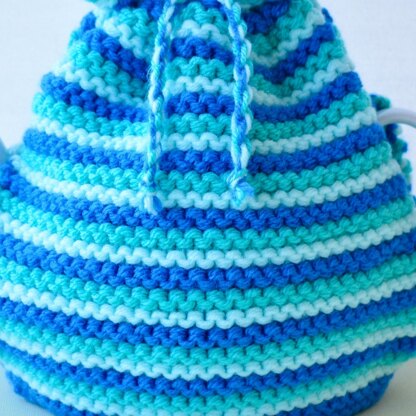 Ocean Blue 4 Cup Teapot Cosy Knitting Pattern