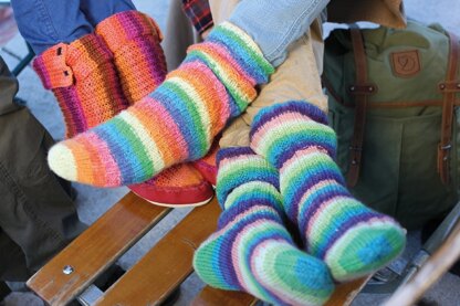 Mount Mocco Socks in Regia Stripemania 6-ply Color