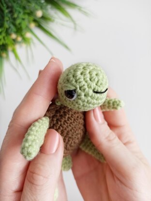 Crochet turtle pattern, No SEW sea turtle amigurumi pattern