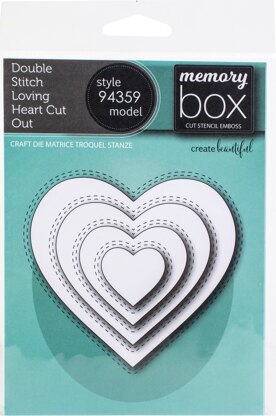 Memory Box Dies - Double Stitch Loving Heart Cut Out