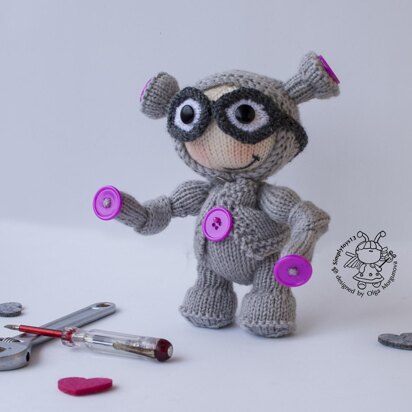 Robot Pebble Doll - knitting pattern