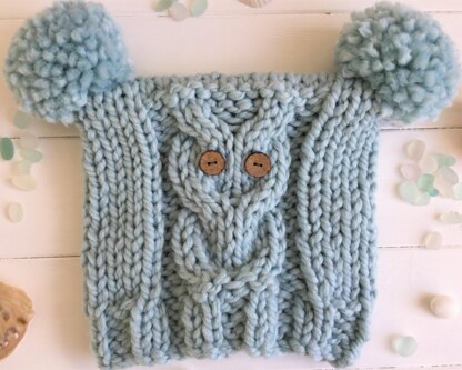 Owl T-bag Hat 2yrs to adult