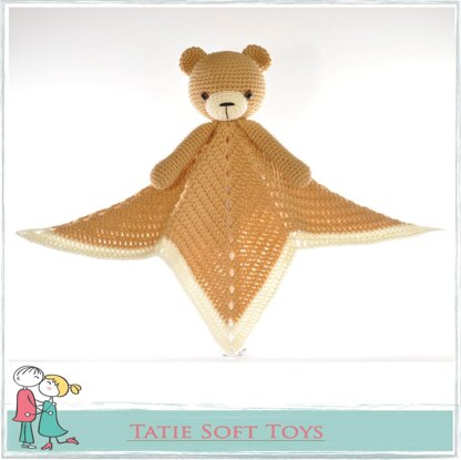 Free crochet teddy bear pattern on a baby online blanket