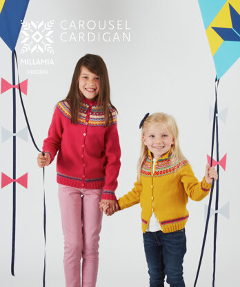 Carousel Cardigan - Knitting Pattern For Kids in MillaMia Naturally Soft Merino