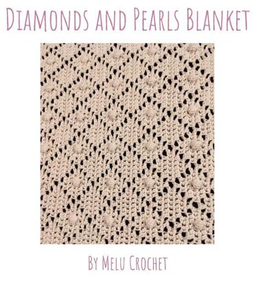 Diamonds and Pearls Bobble Stitch Blanket US terminology By Melu	Crochet