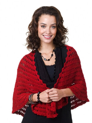 Nadia Shawl in Caron Simply Soft Light - Downloadable PDF
