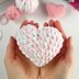 Crochet hearts plush Amigurumi pattern keyring Crochet car hanger Bag charm
