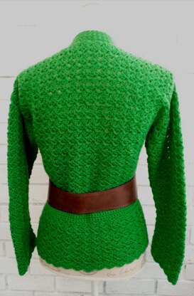 Emerald Peplum Cardigan