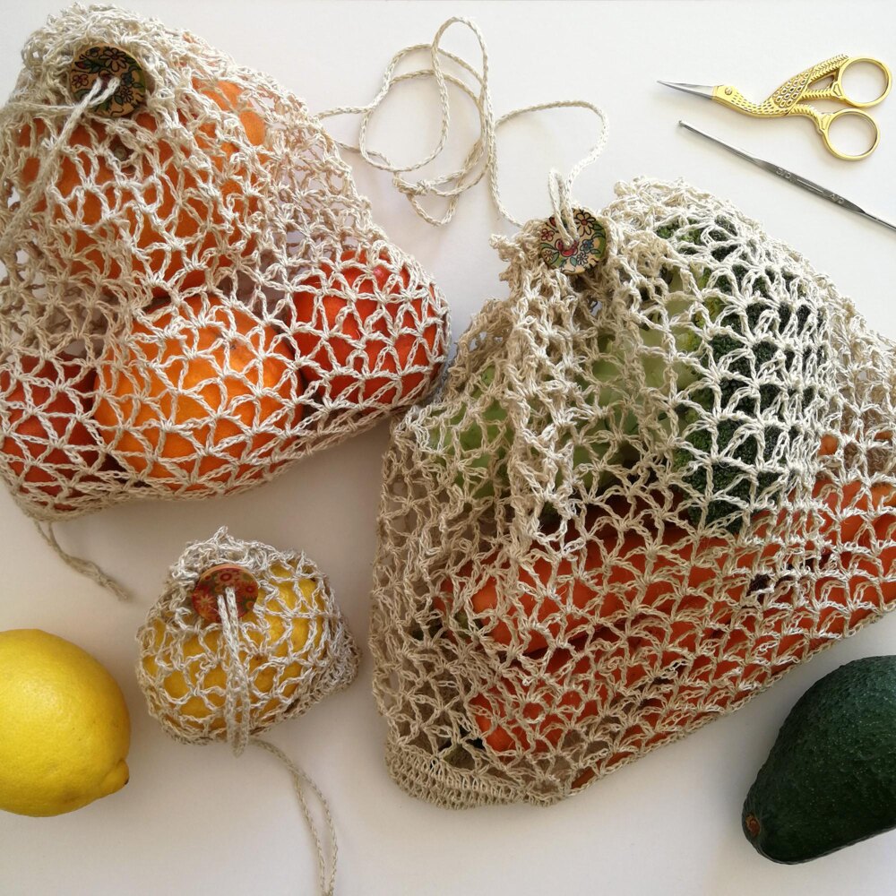 Crochet vegetable bag on sale