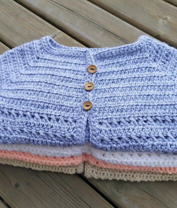 Crochet baby cardigan - Nina Cardigan