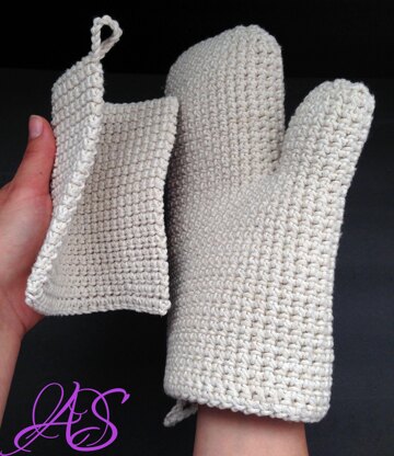 Guanto da Forno e Presina Modello per Uncinetto Crochet pattern by Alina  Owais